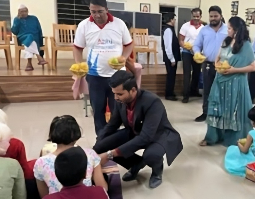 Food Distribution at The Poona School and Home for Blind Girls